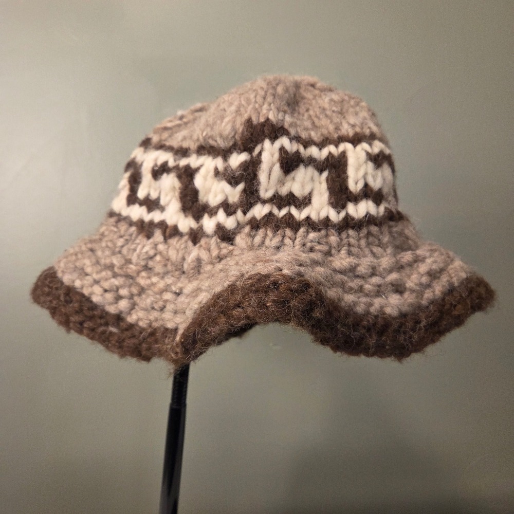 Hill's Native Art Cowichan 100% Wool Knit Bucket Hat Adult Unisex